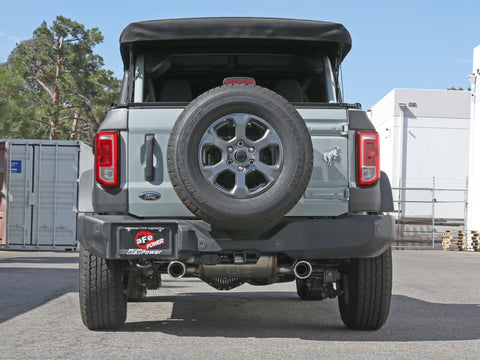 aFe Vulcan 3in 304 SS Axle-Back Exhaust 2021 Ford Bronco L4-2.3L (t)/V6-2.7L (tt) w/ Polished Tips - 49-33137-P