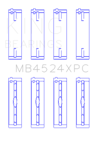King Nissan VR38DETT (Size STDX) pMaxKote Crankshaft Main Bearing Set - MB4524XPCSTDX
