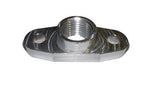 Torque Solution Billet Offset Oil Drain Flange w/ Integrated -10AN Flange: T3/T4 & PTE/Borg Turbo - TS-UNI-476