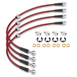Power Stop 94-01 Acura Integra Front & Rear SS Braided Brake Hose Kit - BH00017