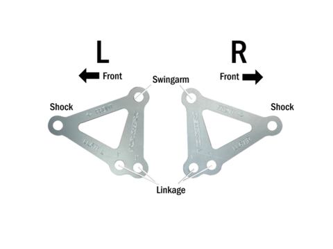 Vortex Racing 99-01,03-05 Yamaha YZF-R6,06-09 YZF-R6 S Lowering Link Kit- Silver - LL671
