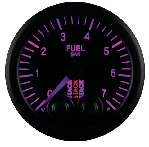 Autometer Stack 52mm 0-7 Bar M10 Male Pro-Control Fuel Pressure Gauge - Black - ST3505