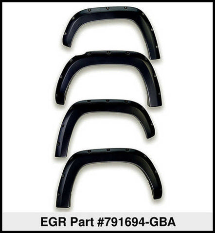 EGR 19-22 Chevrolet Silverado 1500 Traditional Bolt-On Look Fender Flares Black Set Of 4 - 791694-GBA