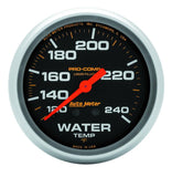 Autometer Liquid Filled Mechanical 66.7mm 120-240 deg F Water Temperature Gauge w/ 12in Tubing - 5433