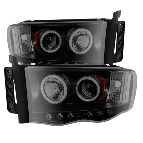 Spyder Dodge Ram 1500 02-05 03-05 Projector Headlights CCFL Halo LED Blk Smke PRO-YD-DR02-CCFL-BSM - 5078797