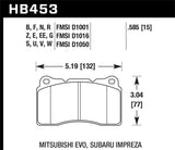 Hawk ER-1 Front Motorsport Brake Pads 03-06 Evo / 04-09 STi / 10+ Camaro SS (Brembo) - HB453D.585