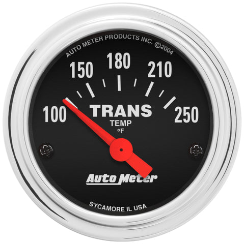 Autometer Traditional Chrome 2-1/16in 100-250 Degree F Electric Transmission Temperature Gauge - 2552