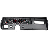 Autometer Designer Black 70-72 Chevelle SS/El Camino Dash Kit 6pc Tach/ MPH/ Fuel/ Oil/ WTMP/ Volt - 7025-DB