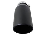 aFe Power MACH Force-Xp 4in In x 6in Out x 15in L Driver Side Clamp-On 4in 409 SS Exhaust Tip-Black - 49T40601-B15