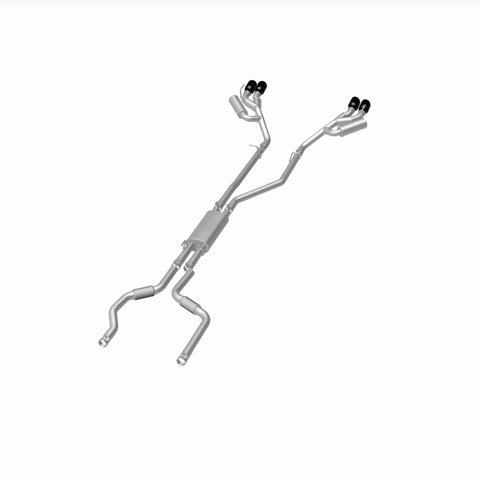 MagnaFlow 20-21 Ford Explorer 3.0L V6 Dual Exit Quad Black Chrome Tip Street Series Cat-Back Exhaust - 19515