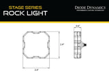Diode Dynamics Stage Series SXS Rock Light Installer Kit - RGBW M8 (8-pack) - DD7753