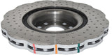 DBA 12-13 Volkswagen Golf R 2.0L Front 4000 Series Cross Drilled Rotor w/Silver Hat - 42808WSLVXD