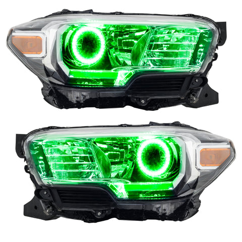 Oracle 16-18 Toyota Tacoma LED Headlight Halo Kit - Green - 1300-004