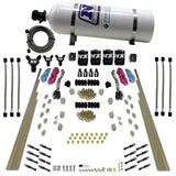 Nitrous Express 8 Cyl Dry Direct Port Dual Stage 4 Solenoids Nitrous Kit (200-600HP) w/15lb Bottle - 93106-15