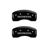 MGP 4 Caliper Covers Engraved Front & Rear Honda Black finish silver ch - 20219SHONBK