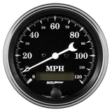 Auto Meter Gauge Speedo. 3 3/8in 120mph Elec. Prog. w/ LCD Odo Old Tyme Black - 1780