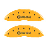 MGP 4 Caliper Covers Engraved Front Lincoln Engraved Rear MKX Yellow finish black ch - 36021SLCXYL