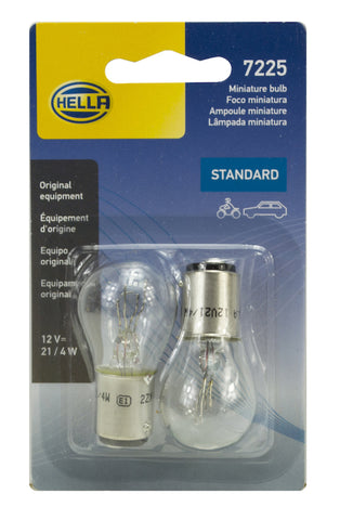 Hella Bulb 7225 12V 21/4W Baz15D S8 (2) - 7225TB