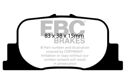 EBC 00-01 Lexus ES300 3.0 Greenstuff Rear Brake Pads - DP21456