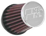 K&N Universal Chrome Filter 1 9/16 inch FLG / 2 5/8 inch Bottom / 2 inch Top / 3 inch Height - RC-2290