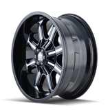 Mayhem 8102 Beast 20x9 / 6x135 BP / 18mm Offset / 106mm Hub Black w/ Milled Spokes Wheel - 8102-2937M18