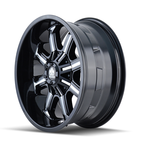 Mayhem 8102 Beast 20x9 / 6x135 BP / 18mm Offset / 106mm Hub Black w/ Milled Spokes Wheel - 8102-2937M18