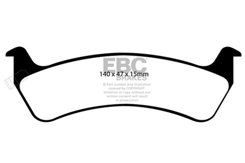 EBC 92-94 Jeep Grand Cherokee 4.0 Yellowstuff Rear Brake Pads - DP41129R