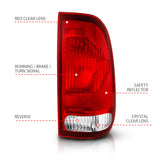 ANZO 1997-2003 Ford F-150 Taillight Red/Clear Lens (OE Replacement) - 311307