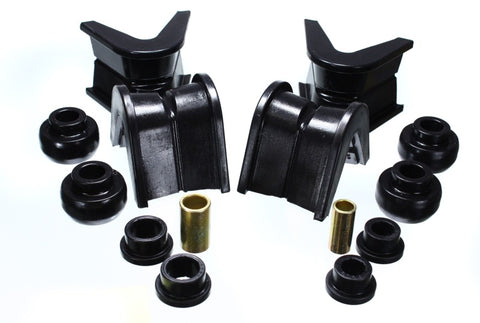 Energy Suspension 76-77 Ford Bronco/66-72 F-100/F-150 Black 7 Deg Offset Complete 14Pc C-Bushing Set - 4.7106G