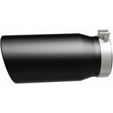 MagnaFlow Tip Stainless Black Coated Single Wall Round Single Outlet 6in Dia 5in Inlet 13in L - 35239