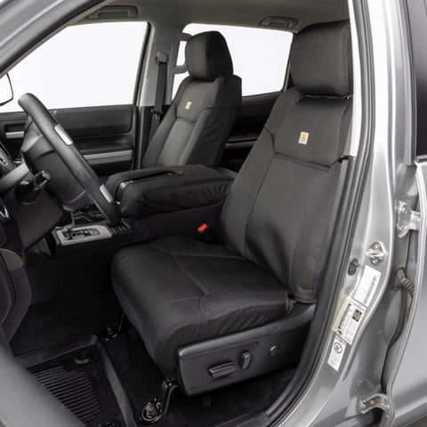 Covercraft 12-18 Dodge Ram Carhartt Super Dux PrecisionFit Custom Front Row Seat Covers - Black - GTD1347ABCOBK
