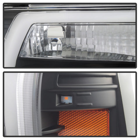Spyder 04-08 Ford F-150 Projector Headlights - Light Bar DRL - Black PRO-YD-FF15004V2-LB-BK - 5084484