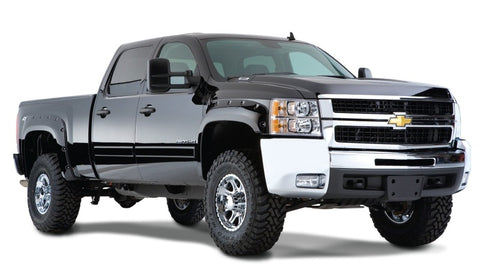 Bushwacker 07-13 Chevy Silverado 1500 Fleetside Cutout Style Flares 4pc 78.7/97.6in Bed - Black - 40949-02