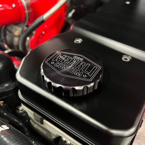 Wehrli 06-18 Cummins WCFab X D&J Precision Billet Valve Cover - Semi-Gloss Black - WCF100366-SGB