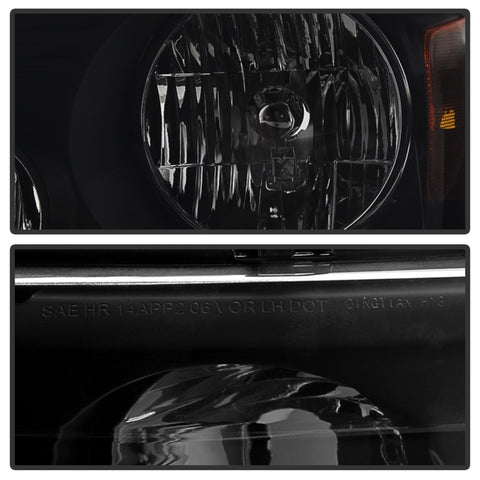 xTune Ford F150 04-08 Amber Crystal Headlights Black Smoked HD-JH-FF15004-AM-BSM - 9030338