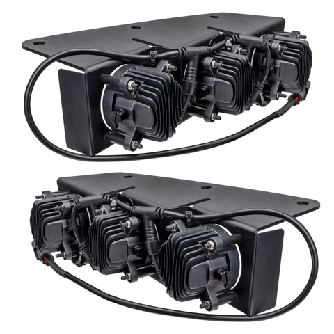 Oracle High 21-22 Ford Bronco Triple LED Fog Light kit for Steel Bumper - 5890-005