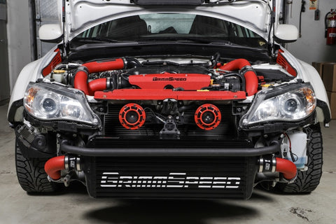 GrimmSpeed 2008-2014 Subaru WRX Front Mount Intercooler Kit Black Core / Red Pipe - 090251