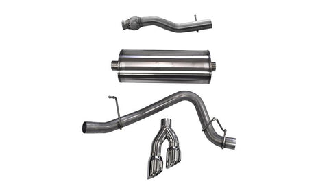 Corsa 2015-2020 GMC Yukon XL 1500 5.3L V8 3in Cat-Back Single Side Exit Twin 4in Polished Tips - 14748