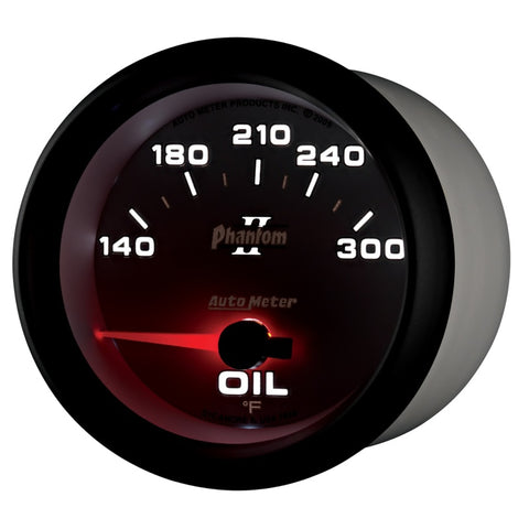 Autometer Phantom II 2 5/8in 140-300 Degree F Short Sweep Electronic Oil Temperature Gauge - 7848