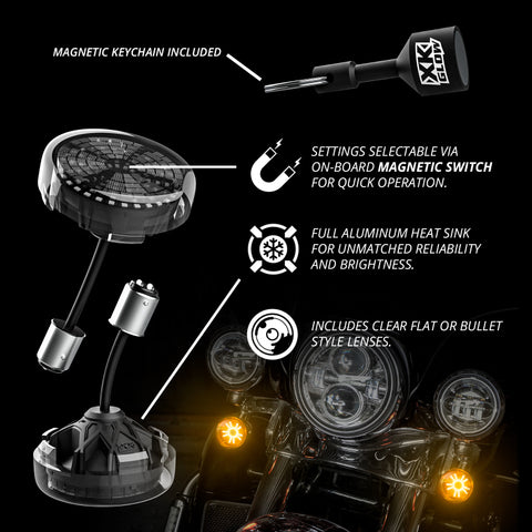 XK Glow Pro Series MotoTurnz - 1156 Flat Style Front - XK-MTP56-FF