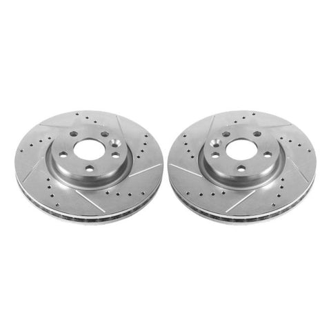 Power Stop 12-15 Land Rover Range Rover Evoque Front Evolution Drilled & Slotted Rotors - Pair - EBR1000XPR
