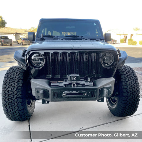 Go Rhino 07-20 Jeep Wrangler JL/JLU/JK/JKU/Gladiator JT Rockline Front Stubby Bumper - 331100T