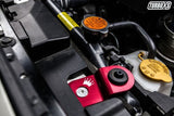 Turbo XS 15-16 Subaru WRX/STI Billet Aluminum Radiator Stay - Red - W15-RADSTAY-RED