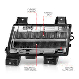ANZO 2018-2021 Jeep Wrangler LED Side Markers Chrome Housing Clear Lens w/ Sequential Signal - 511086