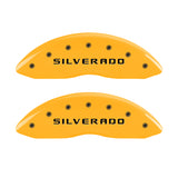 MGP 2 Caliper Covers Eng Front Silverado Yellow Finish Blk Char 05 Chevy Silverado 1500 - 14238FSILYL
