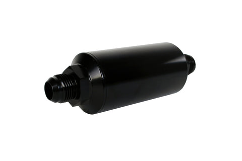 Aeromotive In-Line Filter - (AN -10 Male) 40 Micron Stainless Mesh Element Bright Dip Black Finish - 12388