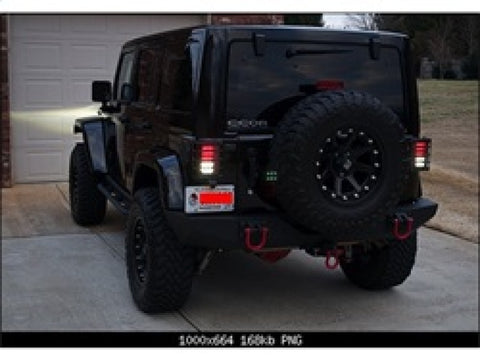 Spyder Jeep Wrangler 07-15 LED Tail Lights Smoke ALT-YD-JWA07-LED-SM - 5070418