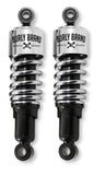 Burly Brand Dyna Shocks 10.5in - Chrome - B28-1202