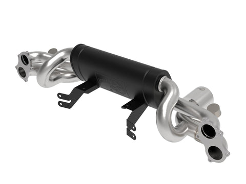 aFe MACHForce XP 2.25in-2.5in 304SS Exhaust Cat-Back 20-22 Porsche Cayman GT4 (718) - Polished Tips - 49-36443-P