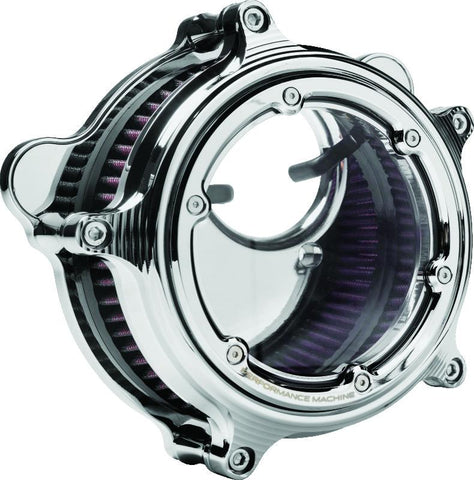 Performance Machine Vision Air Cleaner W/Bezel - Chrome - 0206-2158-CH
